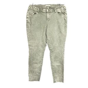 Cato Denim green acid wash skinny jeans size 18W